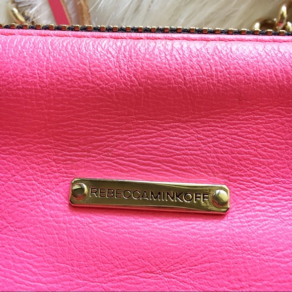 Rebecca Minkoff 'Mini 5 Zip' Neon Pink Crossbody - Picture 8 of 8